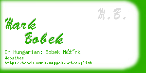 mark bobek business card